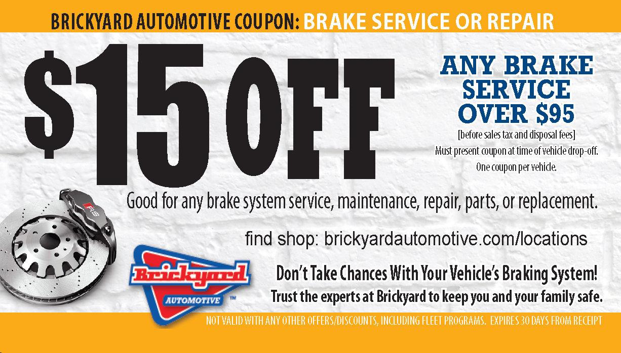 Specials and Savings at Brickyard Automotive Repair & Service Centers